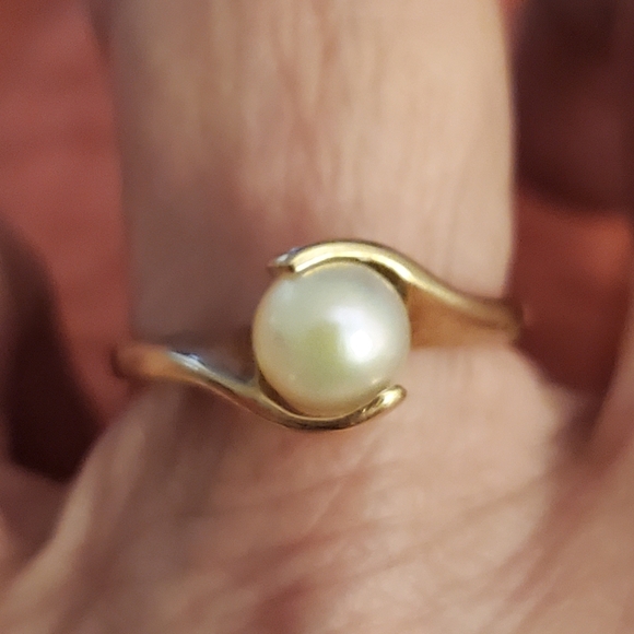 Vintage genuine pearl ring - Picture 3 of 6